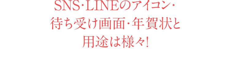 SNS・LINEのアイコン・待ち受け画面・年賀状と用途は様々！