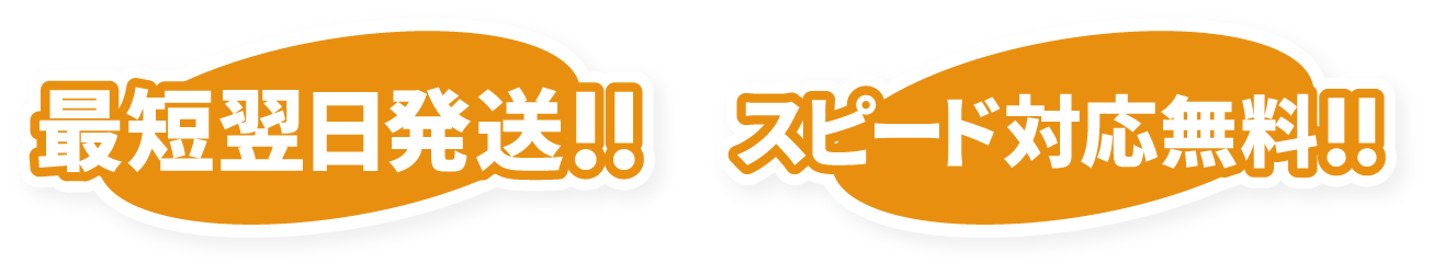 最短翌日発送!!スピード対応無料!!