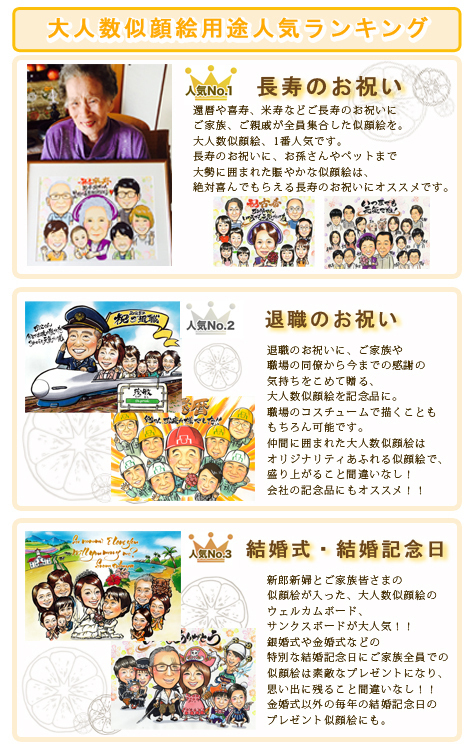 似顔絵を額縁に入れてお届けします